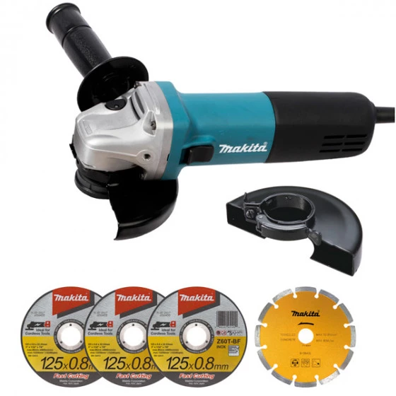 MEULEUSE MAKITA Ø 125 MM 840 W + KIT D'ACCESSOIRES - 9558HNRGK1 3 MEULEUSE MAKITA Ø 125 MM 840 W + KIT D'ACCESSOIRES - 9558HNRGK1