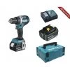 PERCEUSE VISSEUSE MAKITA SANS FIL 18 V 2 BATTERIES 5 AH 13 MM CHARGEUR ET COFFRET MAK PAC - DDF484RTJ -Meuleuse Soldes Magasin ddf083rfj 1 2