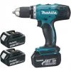 PERCEUSE VISSEUSE MAKITA SANS FIL 18 V 3 BATTERIES 5 AH 13 MM - DDF453SFE3
