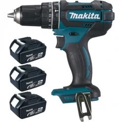 PERCEUSE À PERCUSSION MAKITA SANS FIL 18 V 3 BATTERIES 4 AH 13 MM - DHP482RM3J