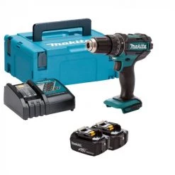 PERCEUSE À PERCUSSION MAKITA SANS FIL 18 V 2 BATTERIES5 AH 13 MM- DHP482RTJ