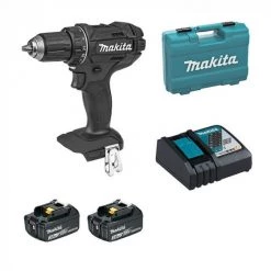 PERCEUSE VISSEUSE MAKITA SANS FIL BLACK 18 V 2 BATTERIES 3 AH 13 MM DDF482RFE - DDF482X1B